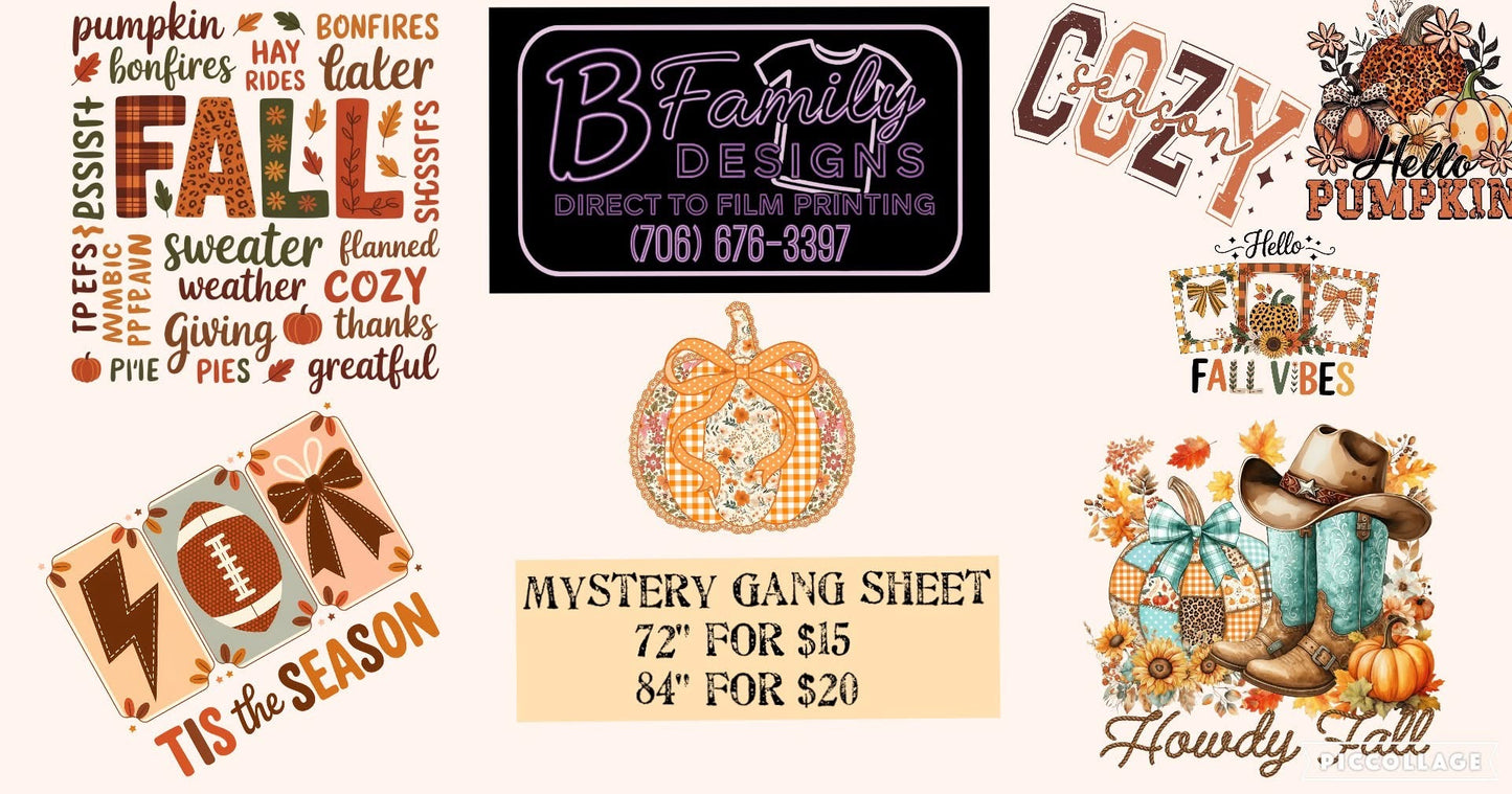 Mystery DTF Gang Sheet- 84"
