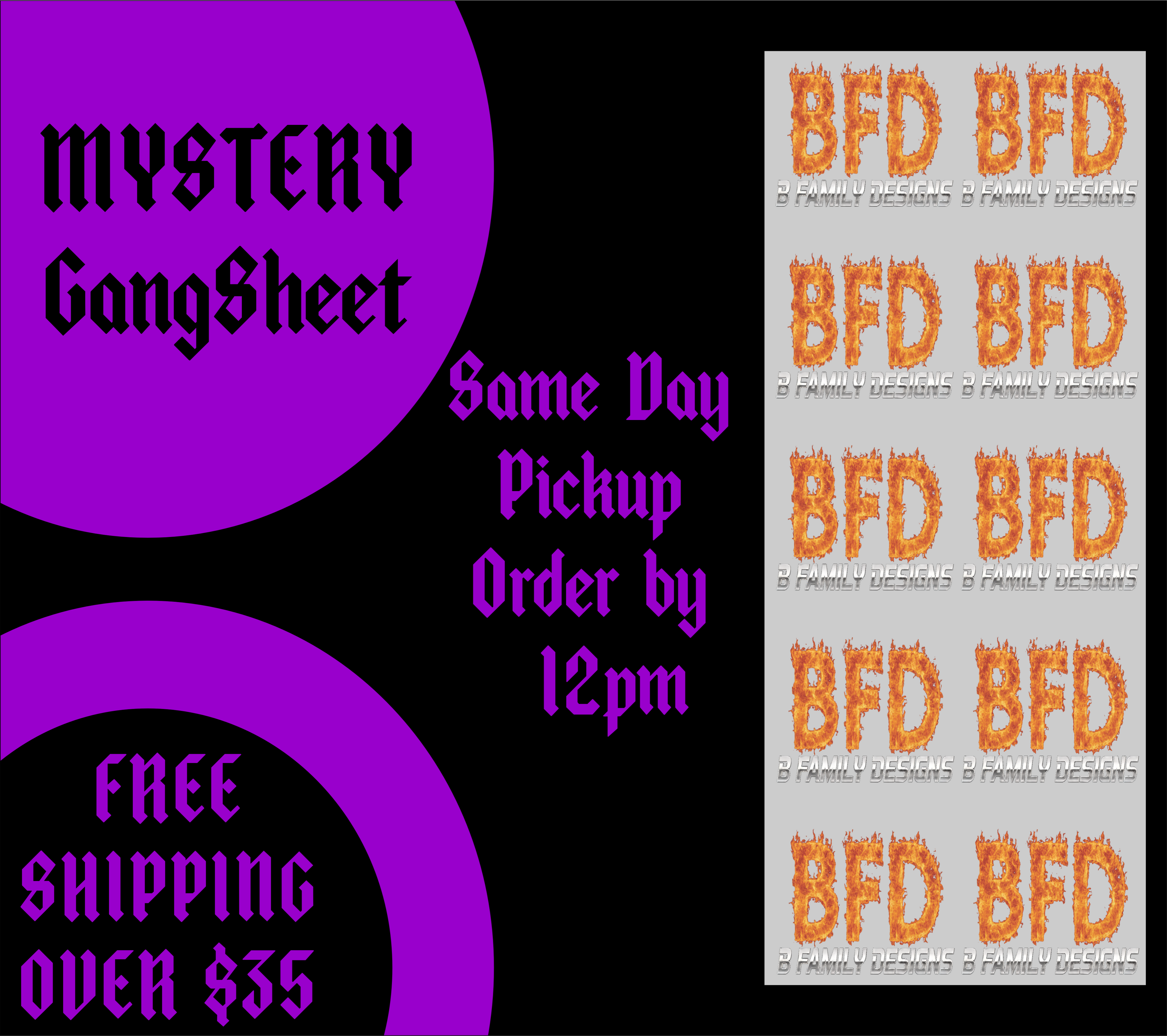 Mystery DTF Gang Sheet- 72"